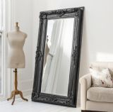 French Black Louis Leaner Mirror